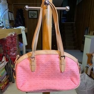 Pink and beige girls shoulder bag purse